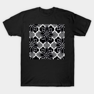 MOROCCAN BLACK AND WHITE PATTERN T-Shirt